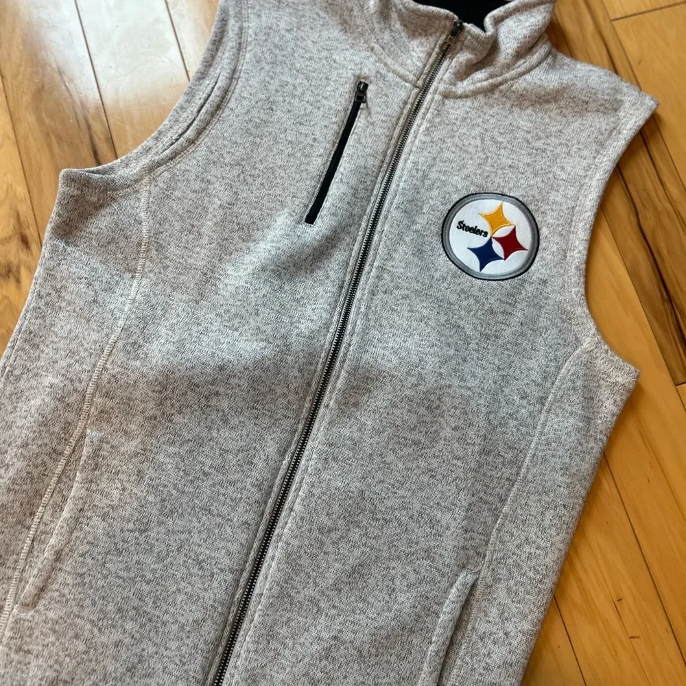 NWOT Pittsburgh Steelers Fleece-Lined Vest - Picture 5 of 11